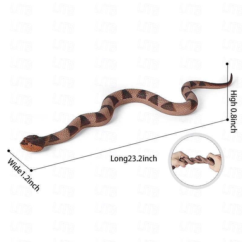 Realistic Snake Toy Rubber Snake Figure for Halloween Prank PropsLifelike Rubber Snakes Boa Constrictor FigurinesScare Birds Garden PropsPlastic Python Model Prank Gag Gift for April Fool's Day 2025 - $18.99 –P3