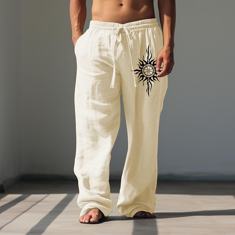 Per uomo Sole Pantaloni casual Pantaloni Pantaloni Larghi Misura del girovita medio Vintage All'aperto Abbigliamento casual alla moda Abbigliamento quotidiano Autunno & Inverno Nero Bianco Verde del 2026 a $31.99 –P10