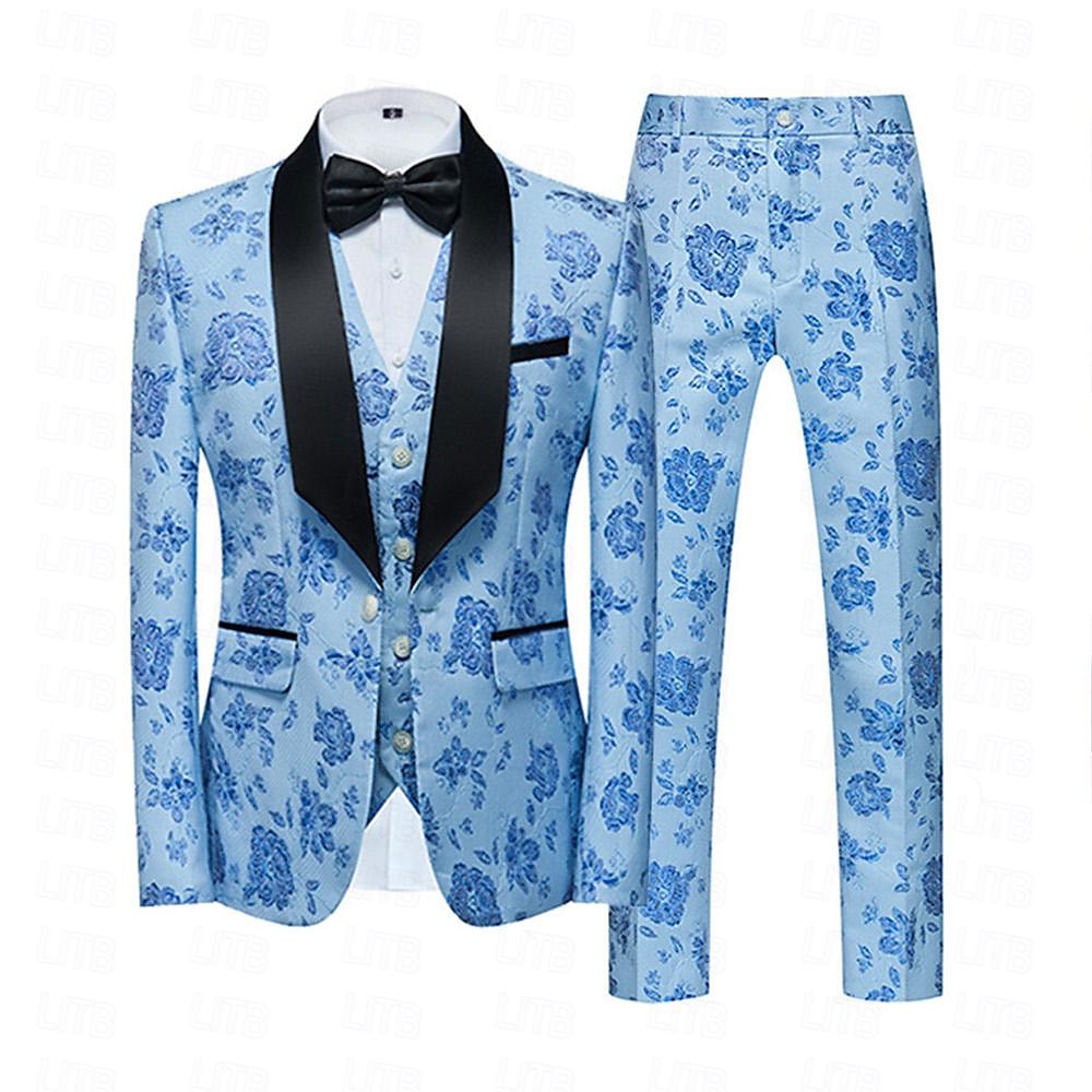 Retro / vintage Rokoko Barok Garnitury i Marynarki Pan Świadek Męskie Bal maskowy Ślub Gość weselny Impreza / Wieczór Dla dorosłych Płaszcz Spodnie 2025 - $141.99 –P8