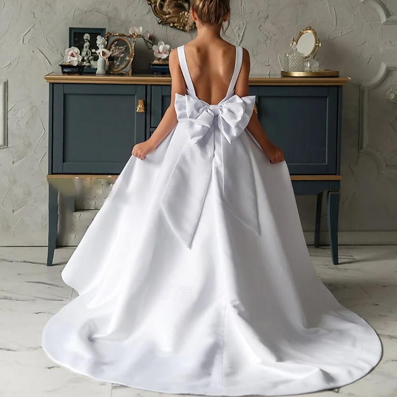 Kids Girls' Flower Girl Dress Party Dress Solid Color Sleeveless Performance Wedding Party Mesh Princess Sweet Mesh Mid-Calf Sheath Dress Tulle Dress Flower Girl's Dress Summer Spring Fall 2-12 Years 2025 - $64.99 –P1