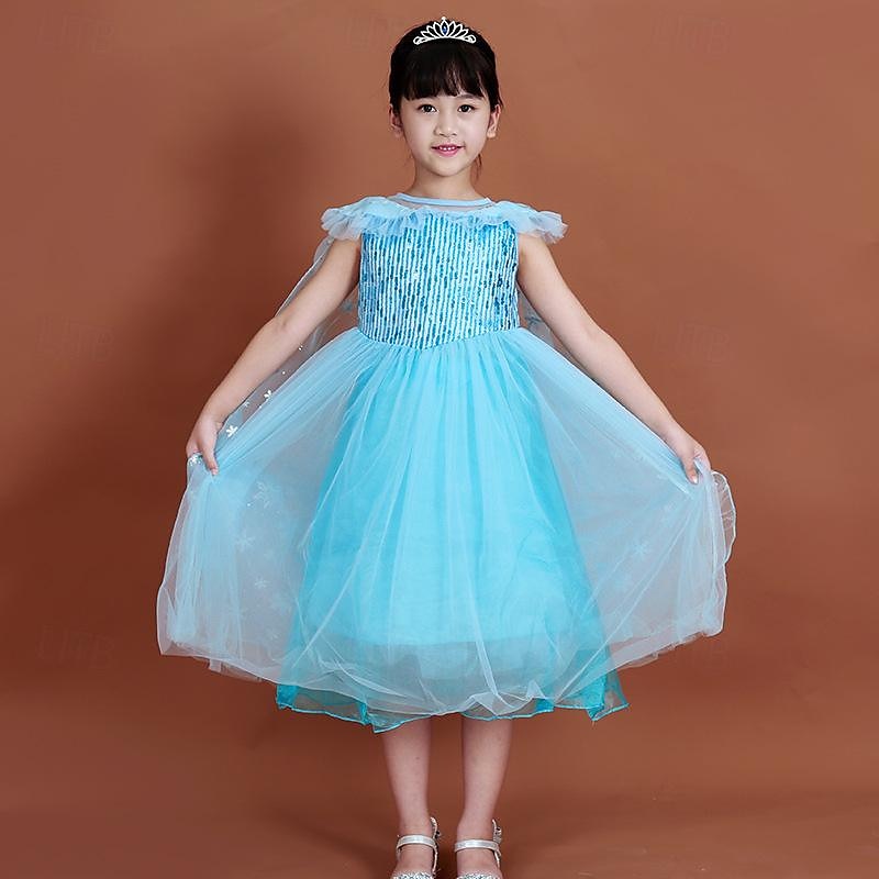Frozen Princess Fairytale Elsa Dress Outfits Flower Girl Dress Cute Movie Cosplay for Girls' Kid's Wedding Wedding Guest 2025 - $55.99 –P9