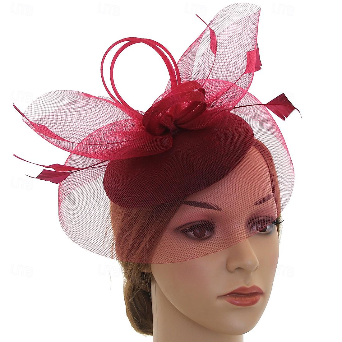 Elegant Retro vintage Helm Feestkostuum Fascinator-hoed Kostuum Dames Maskerade Vakantie Evenement / Feest Afspraakje Volwassenen Hoed Alle seizoenen 2026 - $15.49 –P1