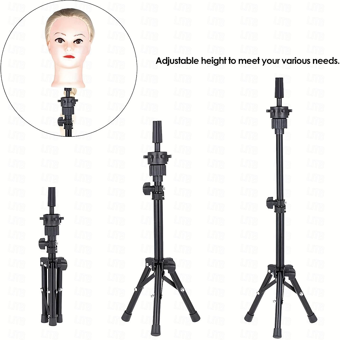 22 Inch Wig HeadWig Stand Tripod with HeadCanvas Wig HeadMannequin Head for WigsManikin Canvas Head Block Set for Wigs Making Display with Wig caps T/C Pins Set 2026 - kr.765 –P2