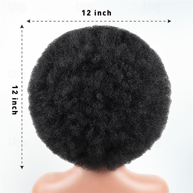 Afro Wig 70s Afro Wig for Black Women Afro Kinky Curly Hair Wigs With Bangs Soft Natural Looking Short Afro Curly Wig Bouncy For Daily Party Use Halloween Wigs 2026 - $18.49 –P5