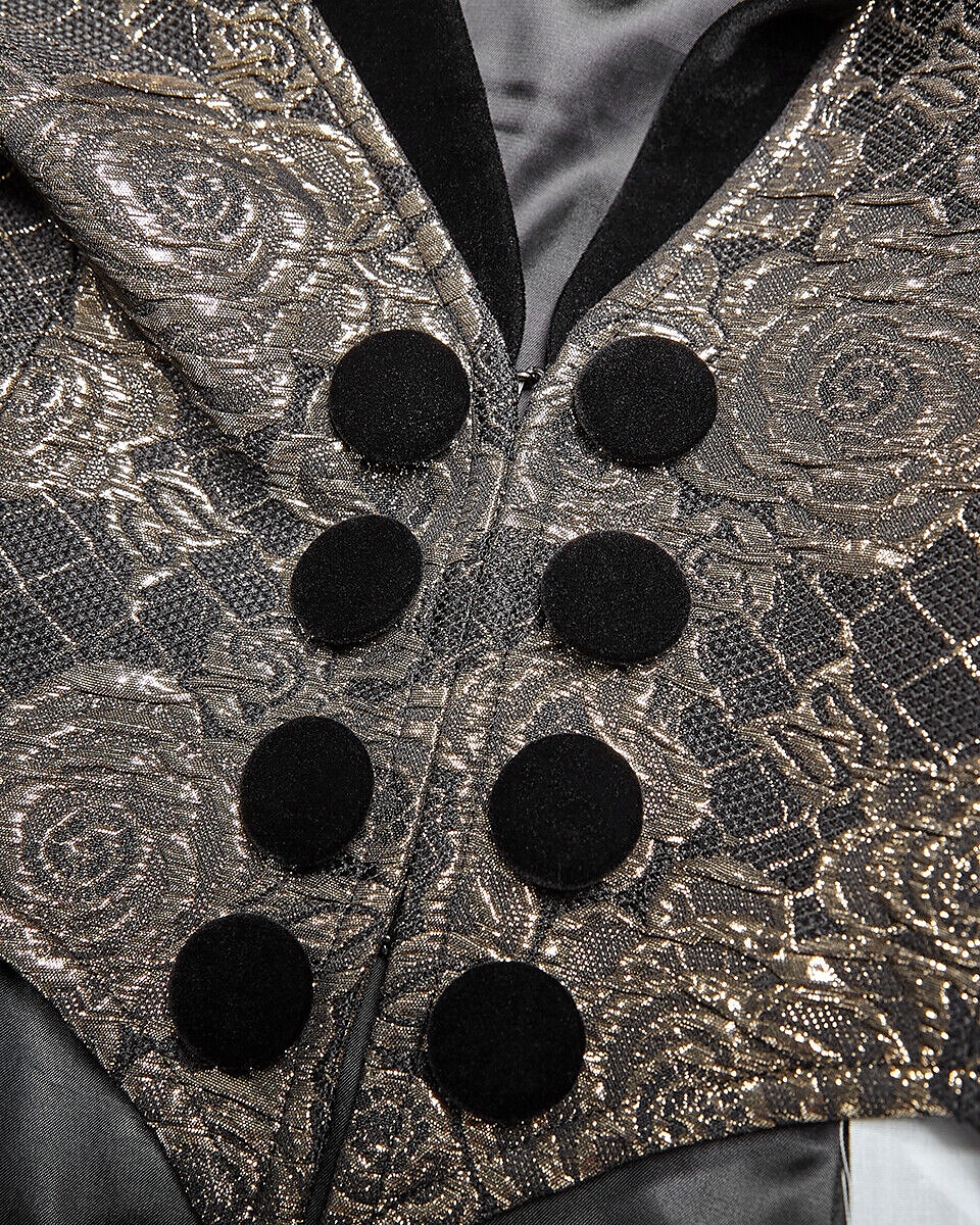 Punk & Gothic Medieval Coat Masquerade Ren Faire Prince Knight Ritter Nobleman Men's Royal Steampunk Party / Evening Adults' Coat 2025 - $52.99 –P4