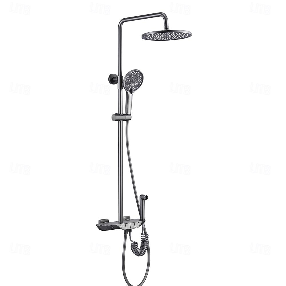 Sistema ducha / Válvula mezcladora termostática Conjunto - Alcachofa incluida Ducha de chorro múltiple Moderno Galvanizado Apertura Externa Válvula Cerámica Bath Shower Mixer Taps 2025 - $856.97 –P1