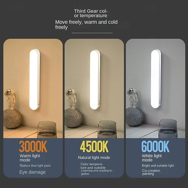 Remote Control Touch Sensing Cabinet Light Wardrobe Light Indoor Lighting USB Rechargeable Night Light Kitchen Cabinet Light Under The Counter Bedroom Dormitory Lighting 2025 - $16.49 –P4
