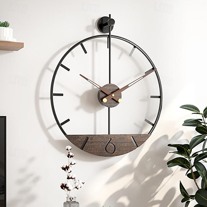 Duży zegar ścienny metalowy retro minimalistyczny nowoczesny okrągły cichy, nie tykające zegary na baterie do salonu/domu/kuchni/sypialni/biura/wystrój szkoły 2026 - $94.99 –P5