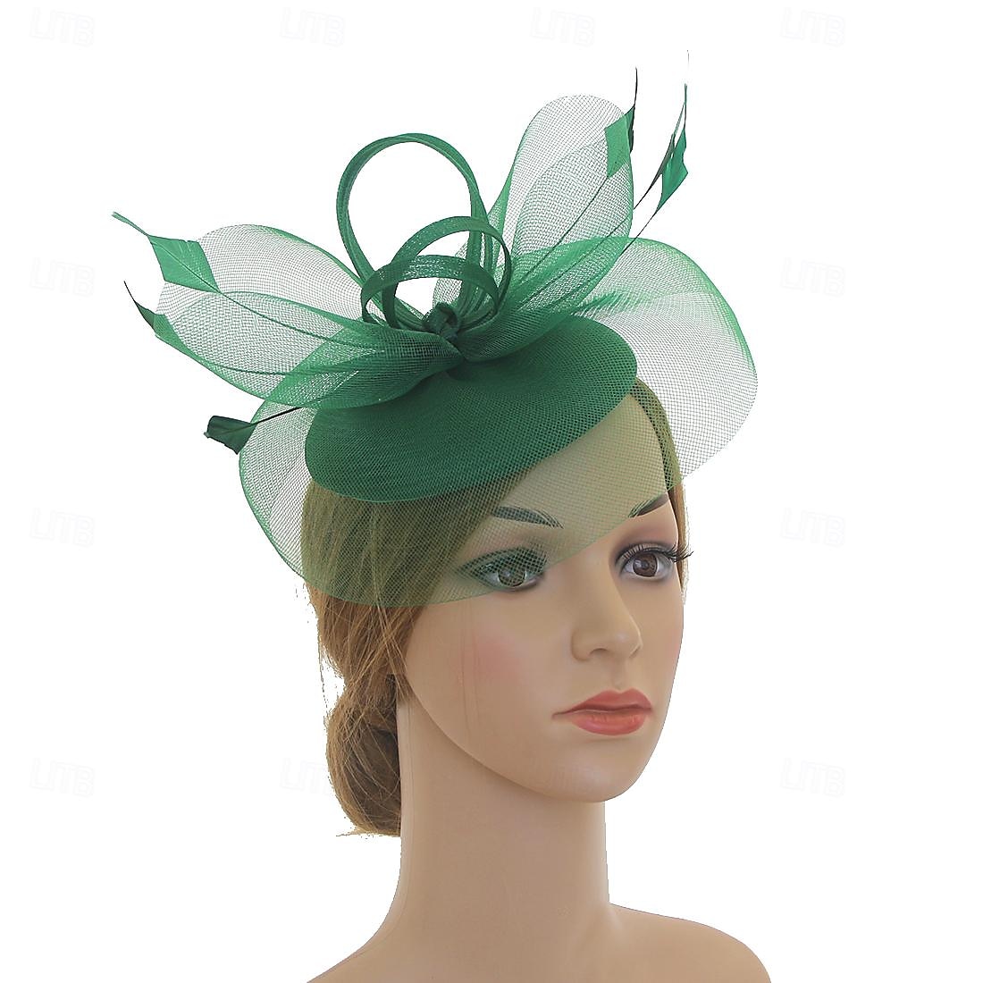 Elegant Retro vintage Helm Feestkostuum Fascinator-hoed Kostuum Dames Maskerade Vakantie Evenement / Feest Afspraakje Volwassenen Hoed Alle seizoenen 2026 - $15.49 –P4
