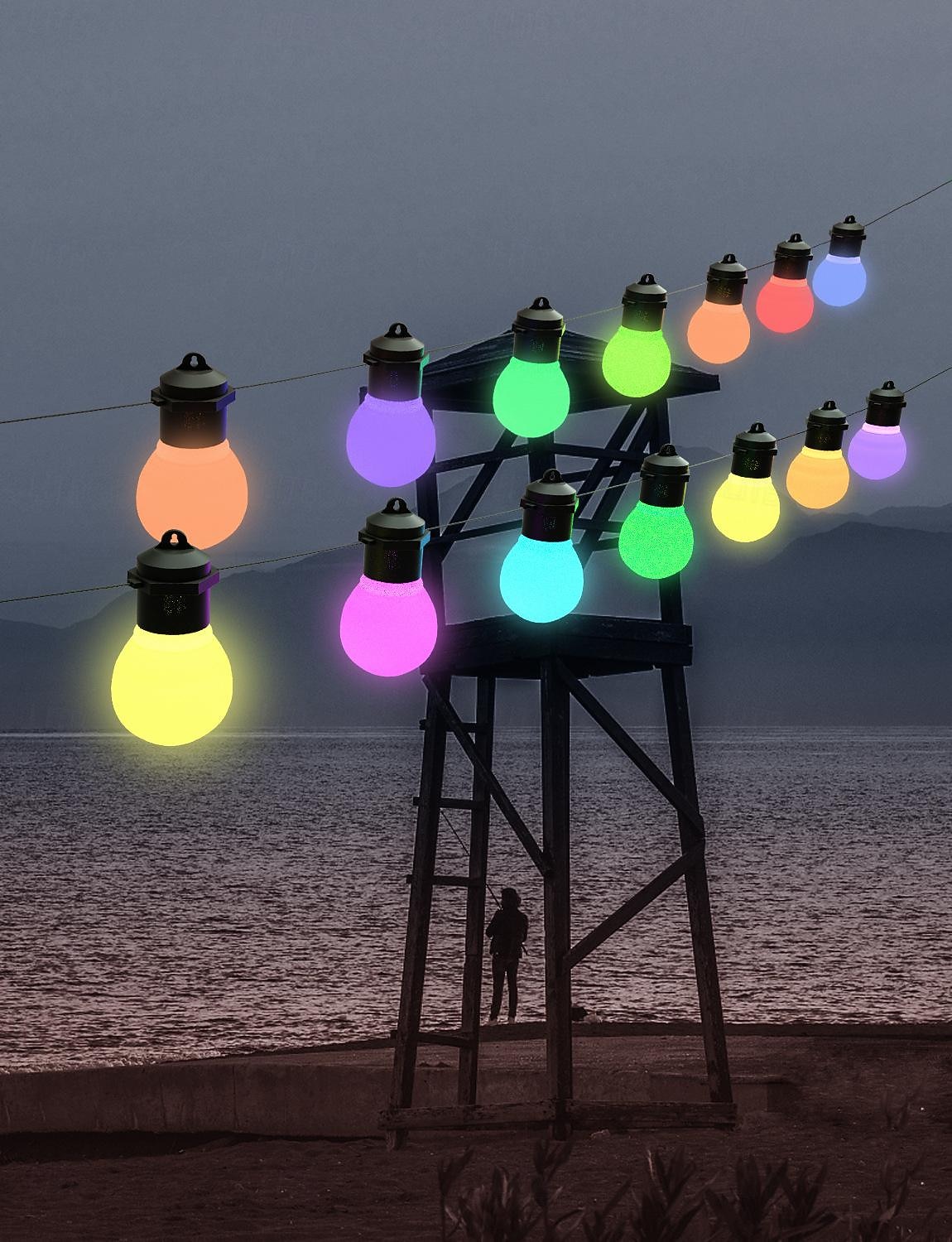 Luci Stringa Esterne Smart LED G50 Phantom con Controllo Bluetooth  APP Luci Musicali Alimentate USB per Decorazioni Natalizie e Campeggio del 2025 a $38.99 –P2