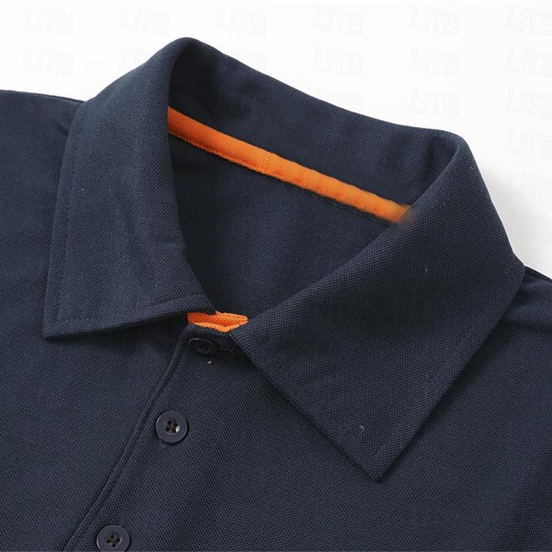 Férfi POLO trikó Golfing Hétköznapi Sport Hajtóka Rövid ujjú Divat Alap Tömör szín Klasszikus stílus Nyár Normál Sötétkék + fehér Fekete + sötétkék Szürke+Navy Blue Narancs+Navy Yellow Burgundy+Navy 2025 - $16.49 –P8