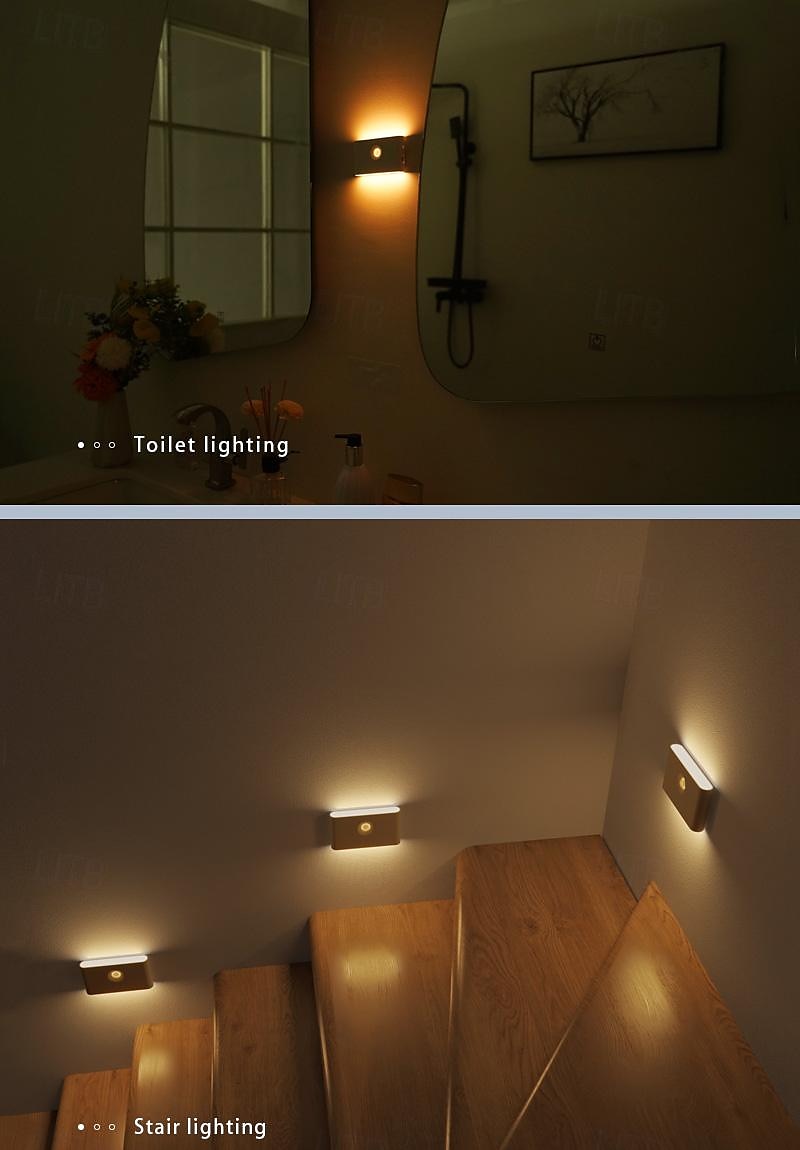 Smart Sensor Night Light Led Infrared Light Sensor Night Light Typec Rechargeable Magnetic Wireless Sensor Night Light 2025 - $15.49 –P6