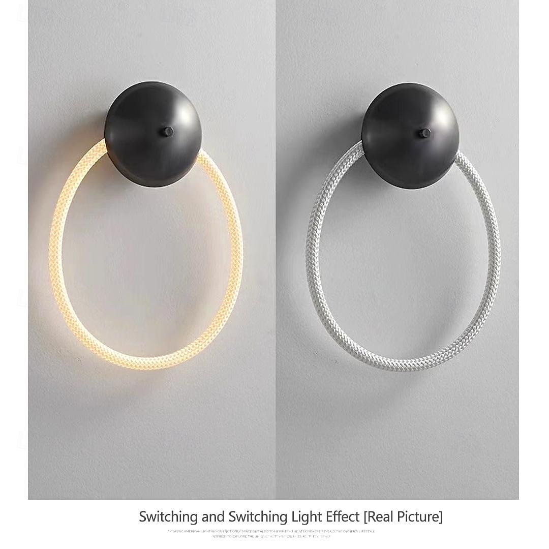 Led Silicone Wall Lamp Woven Texture Pure Silicone 360-Degree Light Interior Decoration Wall Lamp DIY Modeling Wall Lamp Suitable for Bedroom Study Living Room Asle 3000K Warm White 2025 - $82.99 –P9