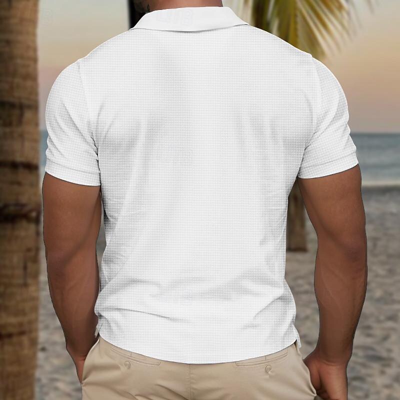 Kentucky Derby Men's Resort Golf Shirt Short Sleeve Polo Shirts Collared Shirts Casual Beach Wear Vacation Wear Tropical Wear Party Outfits Buttons 3D Print Summer White Blue Purple 2025 - $22.99 –P7