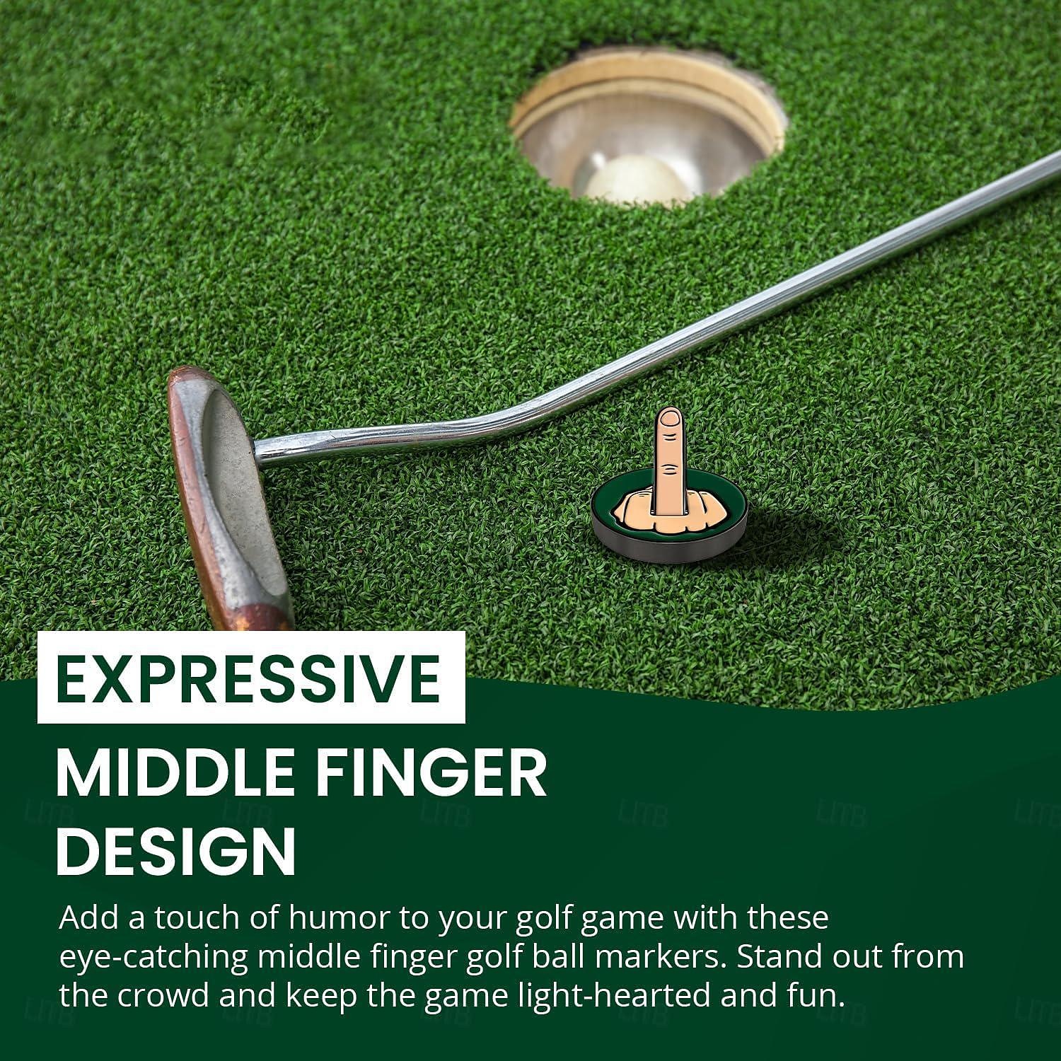 vicces középső ujj golflabda marker mágneses golf sapka klip levehető golflabda pozíció jelzés golf dekorációk tartós vicces golf dekorációk 2025 - $15.49 –P6