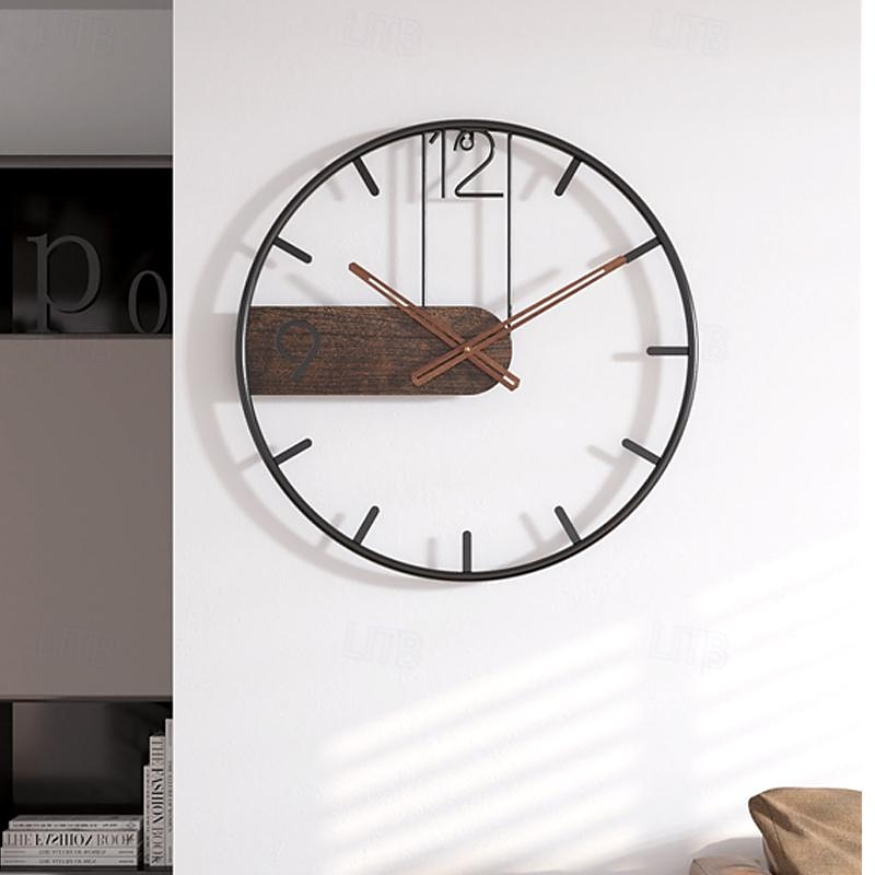 relógio de parede grande para decoração de sala de estar, decorativo, silencioso, sem tique-taque, operado por bateria, relógios de parede analógicos de metal para cozinha, quarto, escritório, sala de jantar, 40 50 cm de 2025 por $76.99 –P7