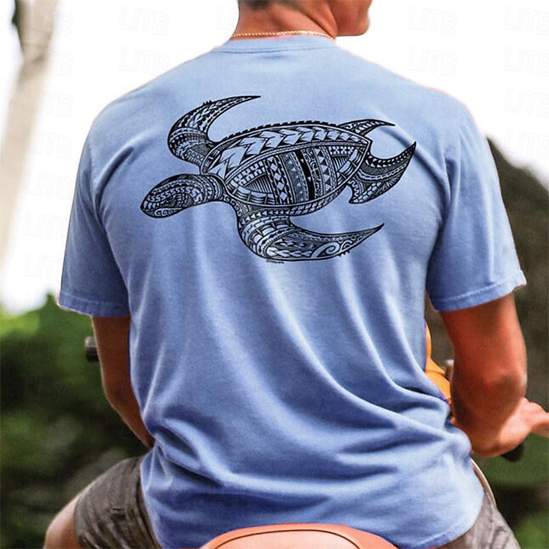 Homme Graphic Animal Tortue T shirt Manche Courte T-shirt 3D effet Col Ras du Cou Chemise du quotidien Design Décontractées Vacances Sortie Plage Rose dragée Bleu Vert Printemps été Vêtement Tenue S de 2025 ? $19.99 -P5