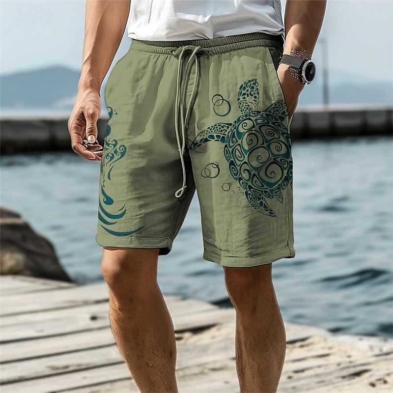 Sea Turtle Marine Life Men's Resort 3D Printed Board Shorts Swim Trunks Elastic Waist Drawstring with Mesh Lining Aloha Hawaiian Style Holiday Beach S TO 3XL 2025 - $19.99 –P10