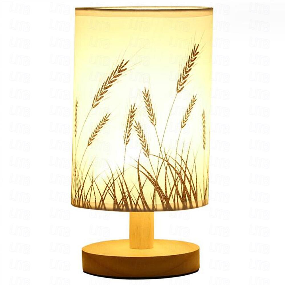stolní lampa noční noční stolek lampa jednoduchá stolní lampa látková dřevěná stolní lampa do ložnice obývací pokoj pracovna 2025 - $19.99 –P3