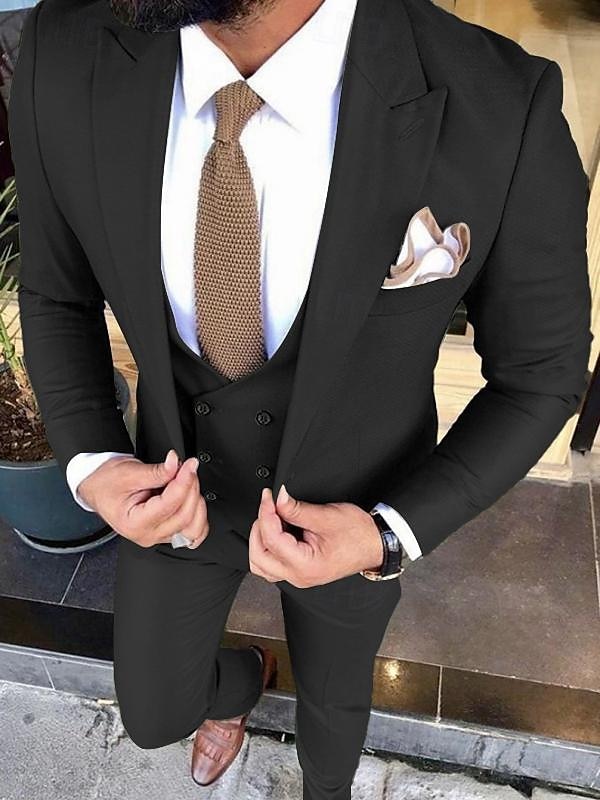 Uomo Matrimonio Completi A lancia Avorio Borgogna Tinta unita Vestibilità su misura 3 pezzi Monopetto a un bottone del 2025 a $138.99 –P10