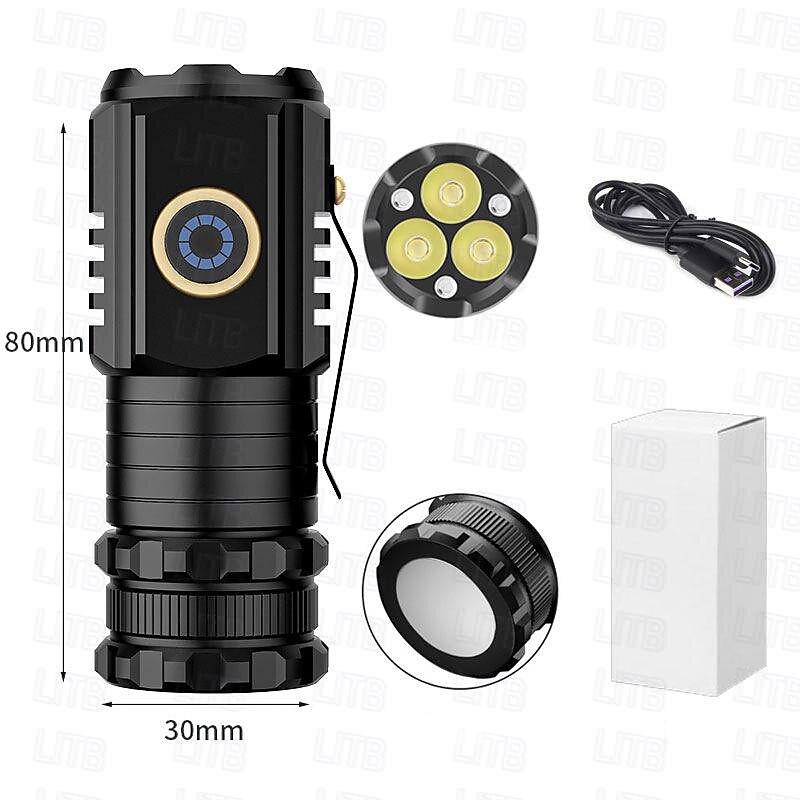 Super Bright Flashlight, Compact Portable Mini Flashlight, Outdoor Waterproof Multi-functional Night Fishing Lamp, Cap Pliers Lamp 2025 - $11.99 –P11