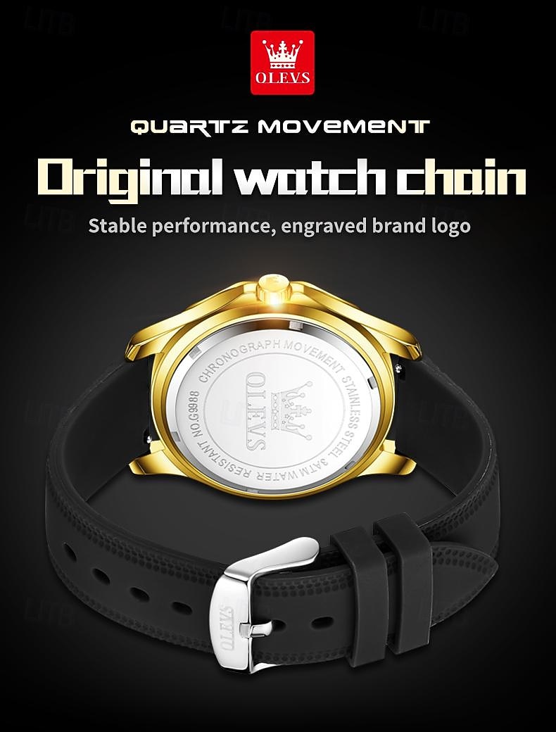 OLEVS Men Quartz Watch Minimalist Fashion Casual Wristwatch Luminous Calendar Waterproof Steel Watch 2026 - $34.99 –P6
