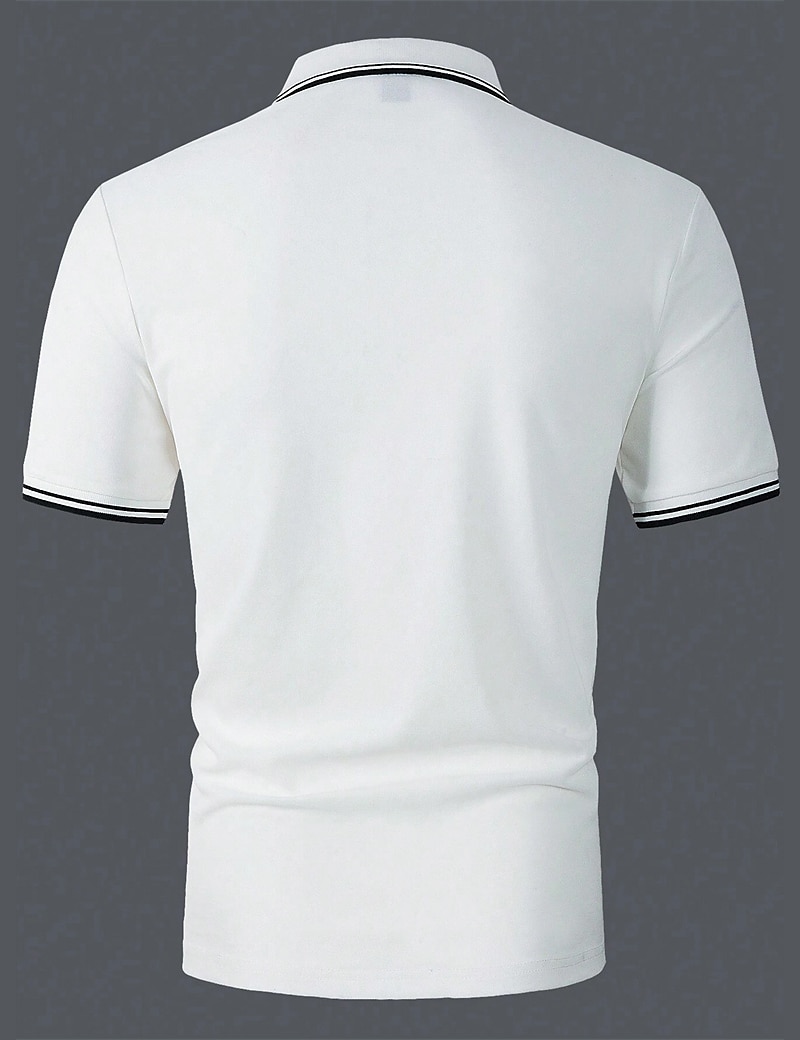 Herren Poloshirt Polos mit Knöpfen Geschäft Casual Kargen Kurzarm Modisch Basic Glatt Taste Sommer Regular Fit Weiß Gelb Rot Marinenblau Königliches Blau Blau Poloshirt 2025 - $17.99 –P15