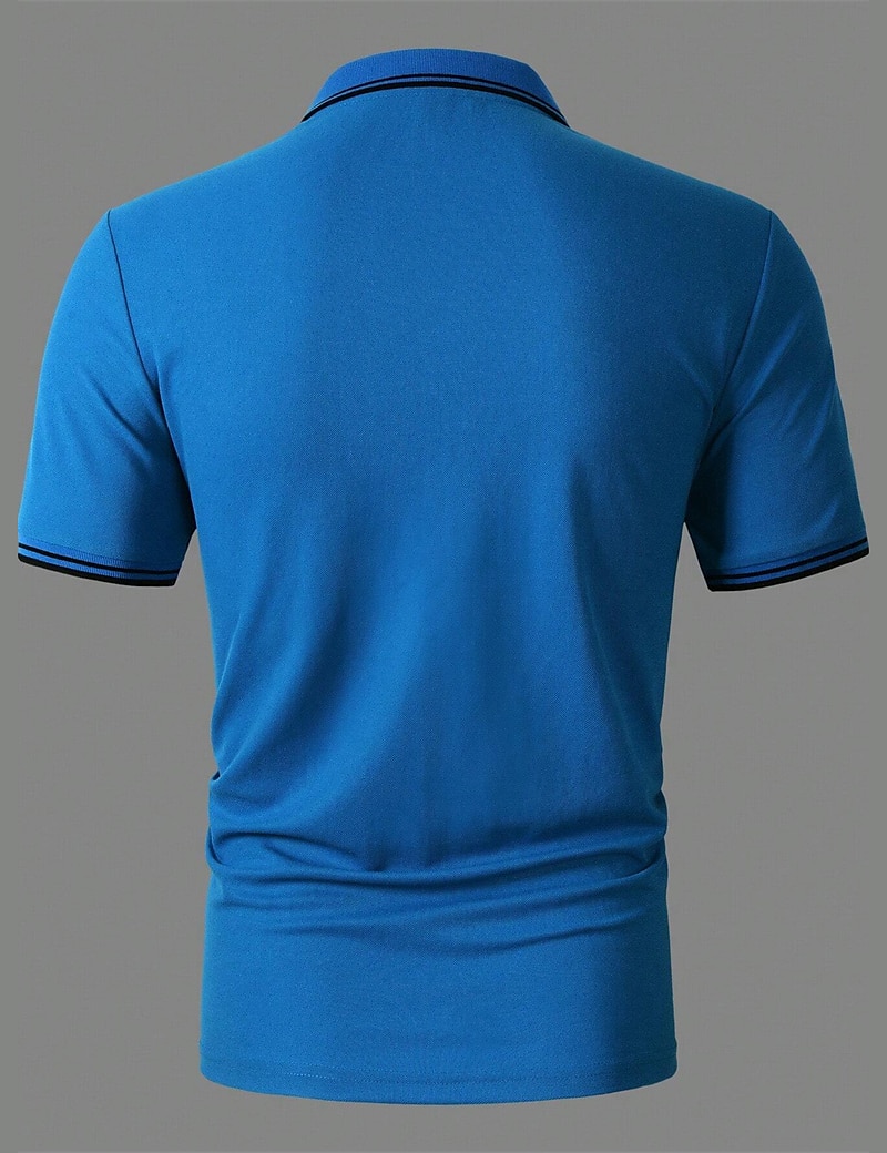 Herren Poloshirt Polos mit Knöpfen Geschäft Casual Kargen Kurzarm Modisch Basic Glatt Taste Sommer Regular Fit Weiß Gelb Rot Marinenblau Königliches Blau Blau Poloshirt 2025 - $17.99 –P11
