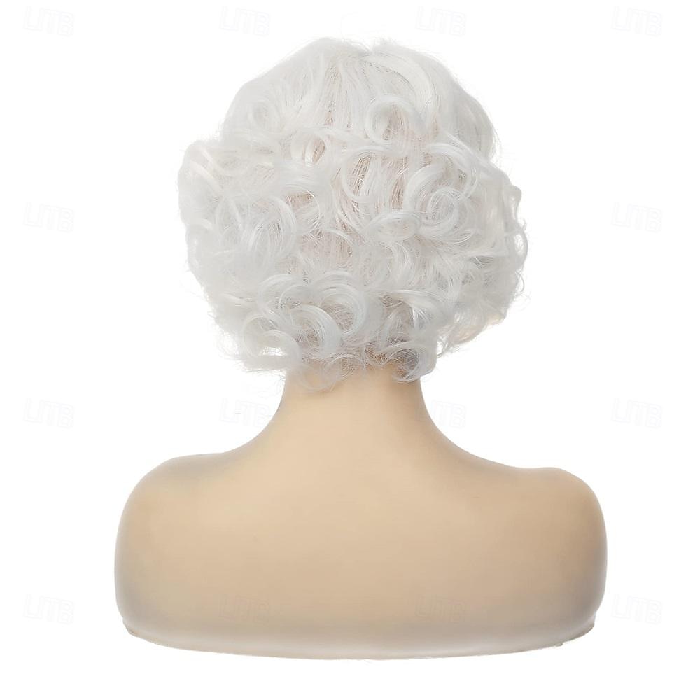 Kort rosa lockig peruk för kvinnor 1920-talets finger-våg hårperuk mjuk syntetisk värmeresistent cosplay kostym festperuk Halloween peruker 2025 - $18.49 –P7