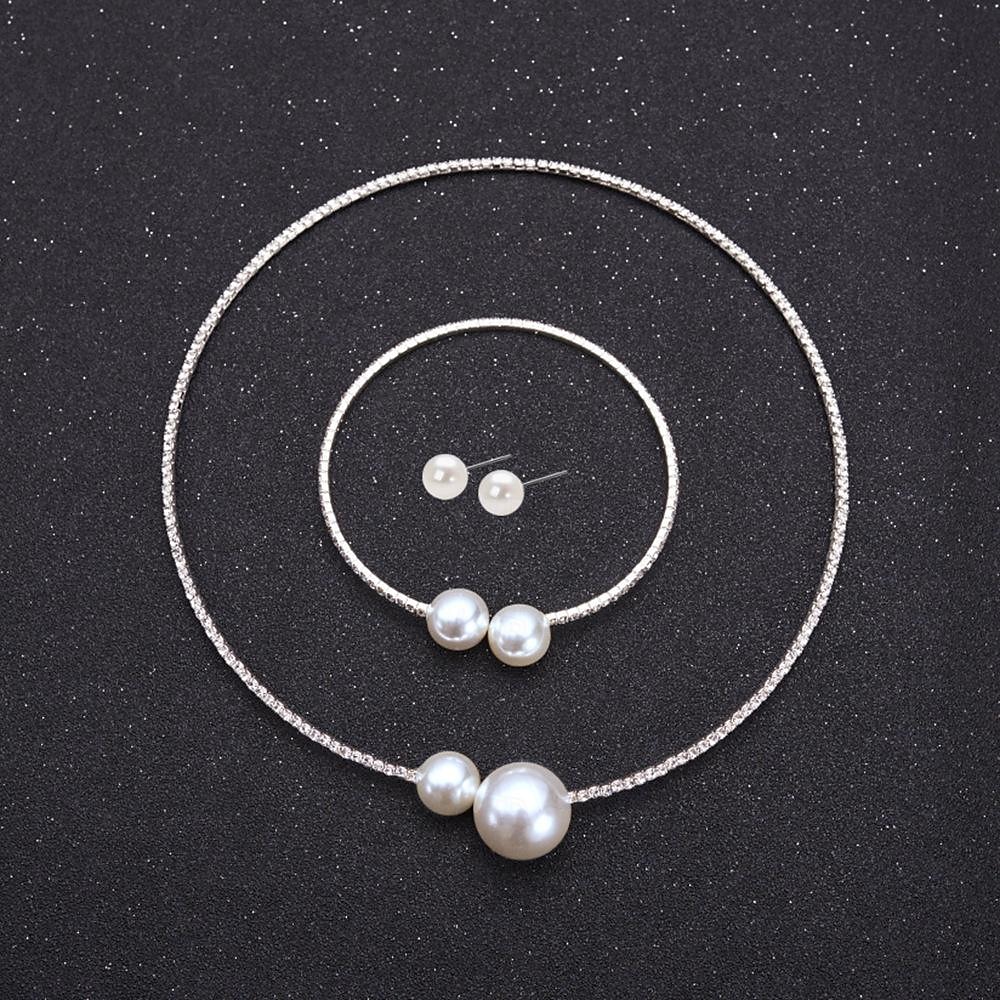 Los sistemas nupciales de la joyería 1 Legierung Pendientes Collare Pulseras Mujer Elegante Lujo Bonito Geométrico Alegría Forma Geométrica Conjunto de joyas Para Fiesta 2025 - $28.99 –P1