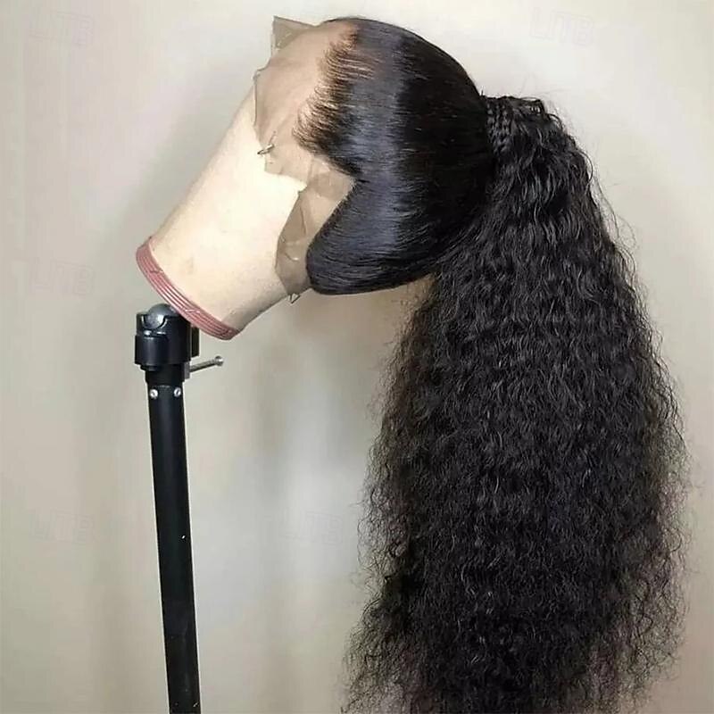 parrucca frontale in pizzo trasparente a 360 gradi con capelli umani parrucche di capelli umani ricci crespi prepizzicati parrucche di capelli umani ricci del 2025 a $175.99 –P1