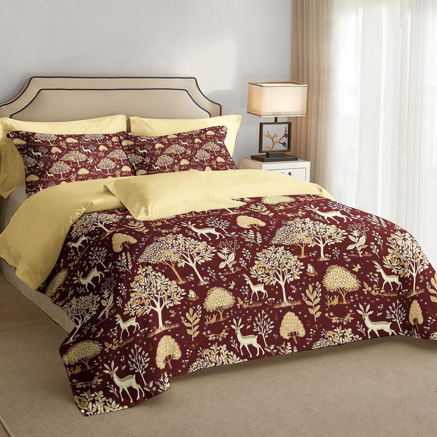 100% Cotton Duvet Cover Set Tree Pattern Set Soft 3-Piece Luxury Bedding Set Home Decor Gift King Queen Duvet Cover 2025 - $37.99 –P13