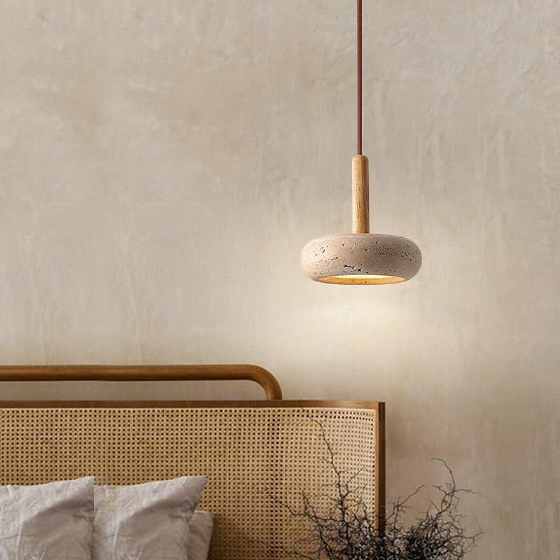 led taklampa 15 cm 1-ljus 3-ljus 3 ljus färg pendel lanterndesign taklampa trä geometrisk vintage vardagsrum sovrum matsal 110-240v 2025 - $135.99 –P1