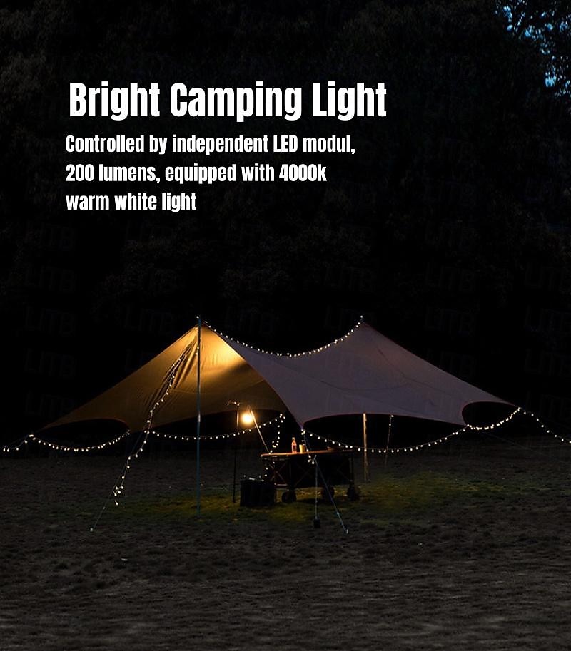 Outdoor Waterproof Portable Stowable String Light 7M/10M RGB with APP Control for Camping Tent Spring Picnic 2025 - $37.99 –P3