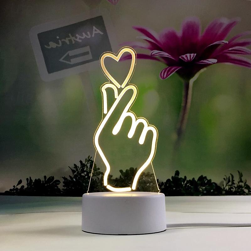 3D Night Light Bedroom Bedside Lamp Eye Care Led Light Birthday Valentine's Day Gift 2025 - $12.99 –P7