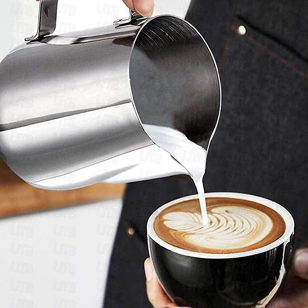 brocca per schiuma di latte, brocca per vapore espresso da 350/600 ml, pentola a vapore per caffè espresso in acciaio inossidabile cappuccino latte art barista pentola a vapore per latte del 2025 a $18.99 –P12