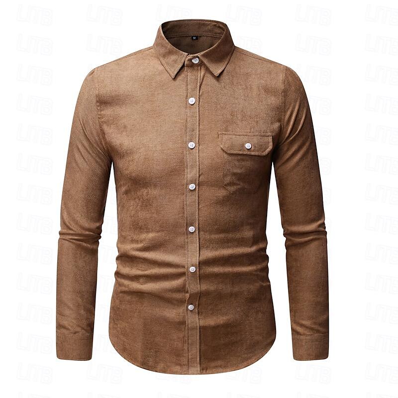 Per uomo Camicia Camicie Camicia con bottoni Liscio Matrimonio Giornaliero Nero Bianco Giallo Vino Manica lunga Collo ripiegabile Primavera & Autunno Abbigliamento Tasche del 2025 a $32.99 –P9