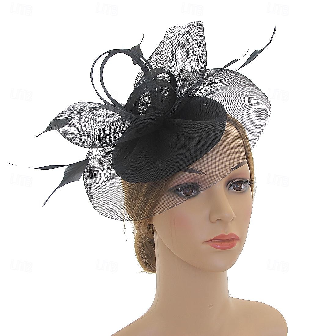 Elegant Retro vintage Helm Feestkostuum Fascinator-hoed Kostuum Dames Maskerade Vakantie Evenement / Feest Afspraakje Volwassenen Hoed Alle seizoenen 2026 - $15.49 –P5