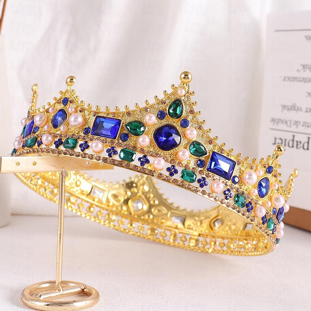 Retro / vintage Kostymer i middelalderstil Krone Maskerade Dronning Prinsesse Dame Royal Maskerade Fest / aften Maskerade Karneval i Venezia Voksne Diademer 2025 - $21.99 –P7