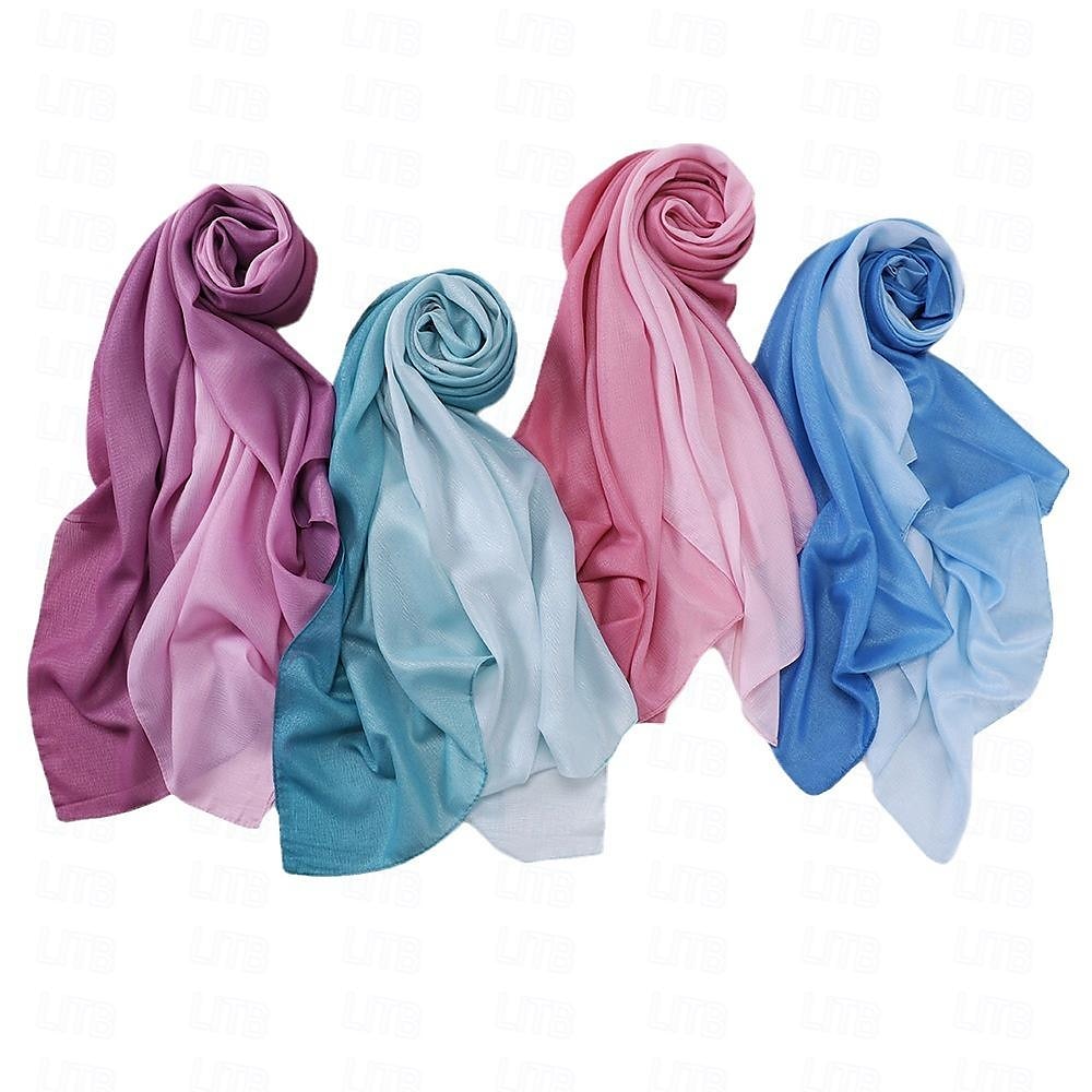 Mujer Chales Hijab Bufandas Dubai islámico árabe musulmán Ramadán Adulto Tocados 2026 - $19.49 –P5