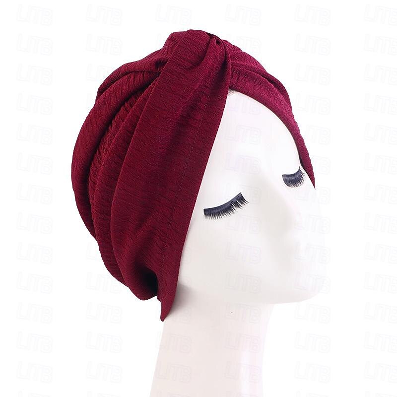 Mulheres Chapéus Turbante Árabe árabe muçulmano Ramadã Côr Sólida Adulto Peça para Cabeça de 2025 por $14.99 –P4
