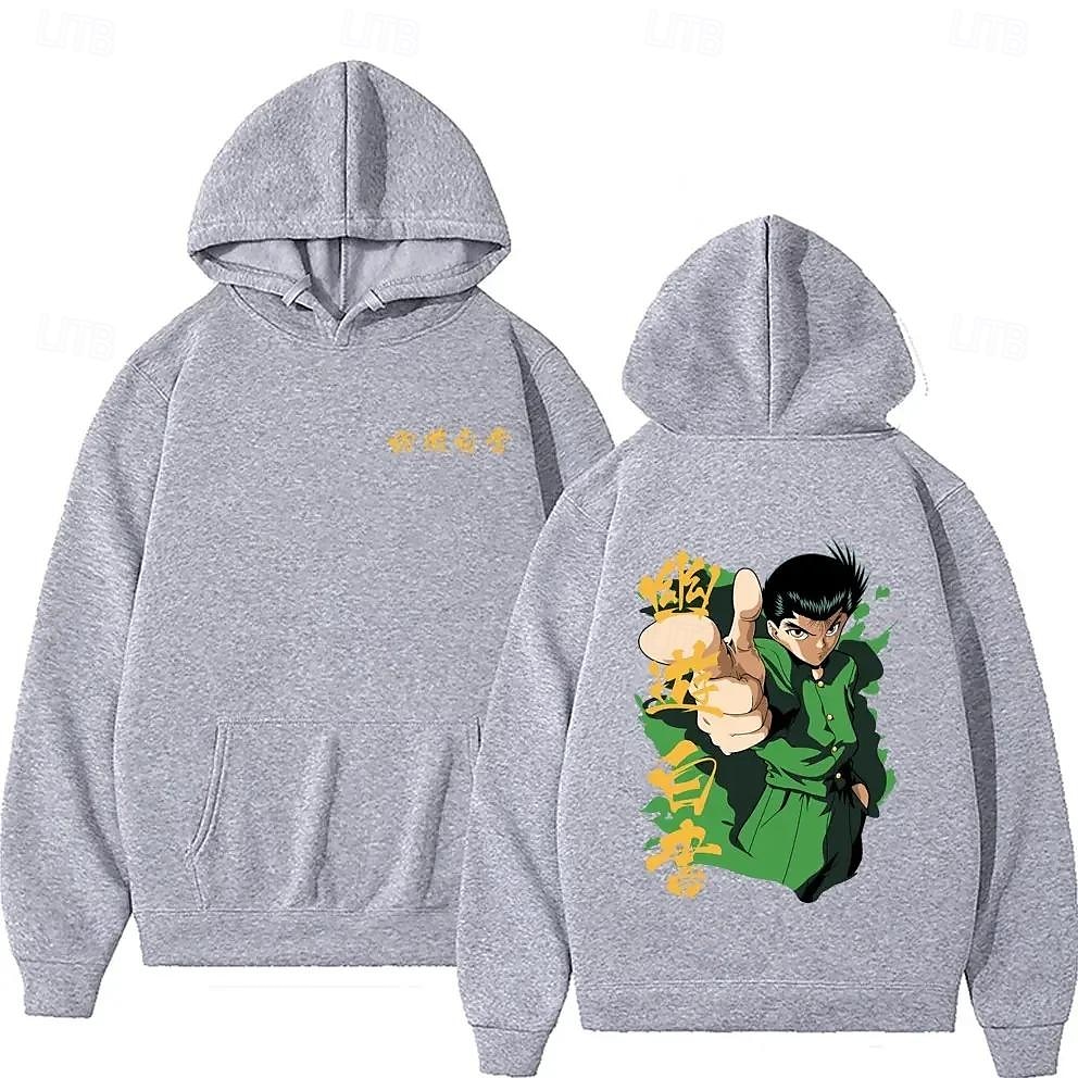 Yu Yu Hakusho Yusuke Urameshi Kurama Kapuce Animák Manga Anime Přední kapsa Grafika Pro Pro páry Pánské Dámské Dospělé Karneval Plesová maškaráda Horká ražba Běžné / Denní 2025 - $27.99 –P3