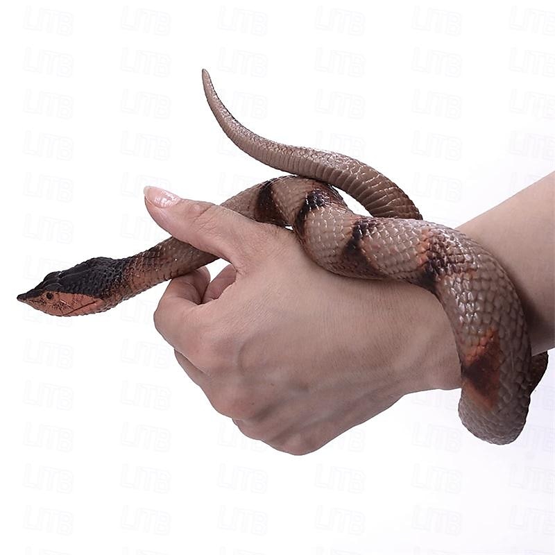 Realistic Snake Toy Rubber Snake Figure for Halloween Prank PropsLifelike Rubber Snakes Boa Constrictor FigurinesScare Birds Garden PropsPlastic Python Model Prank Gag Gift for April Fool's Day 2025 - $18.99 –P4
