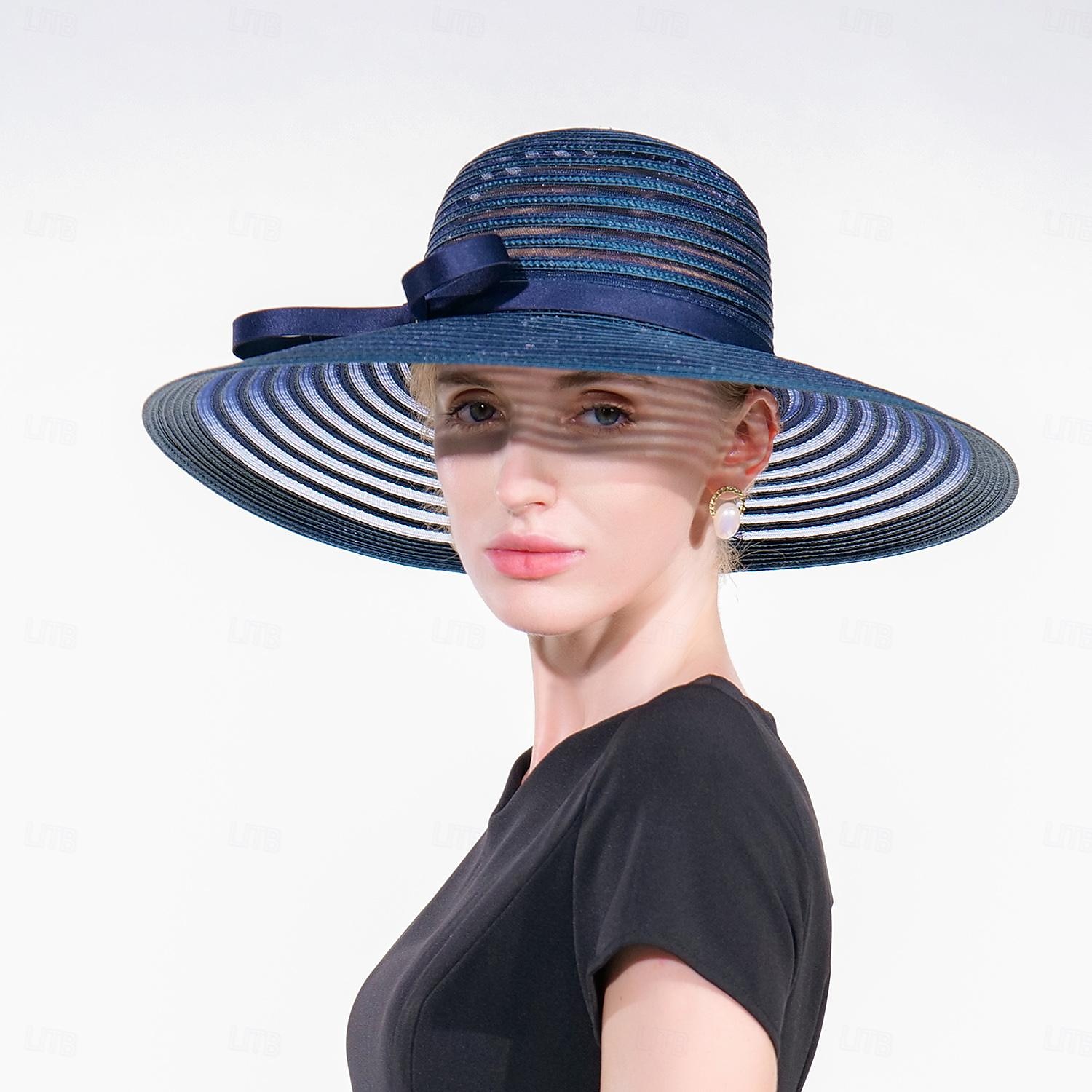 Sombreros de fibra, sombrero bombín/cloche, sombrero de pescador, sombrero flexible, boda, fiesta de té, boda elegante con lazo, tocado de empalme, tocado. 2025 - $42.99 –P12