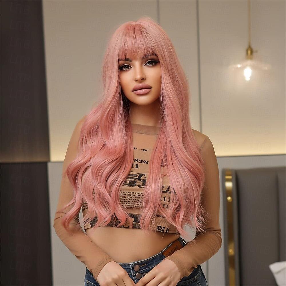 Parrucche lunghe bionde con riflessi parrucche bionde ricce e ondulate per donne biondo miele misto biondo platino dall'aspetto naturale per uso quotidiano cosplay feste e parrucche di Halloween del 2025 a $21.99 –P15