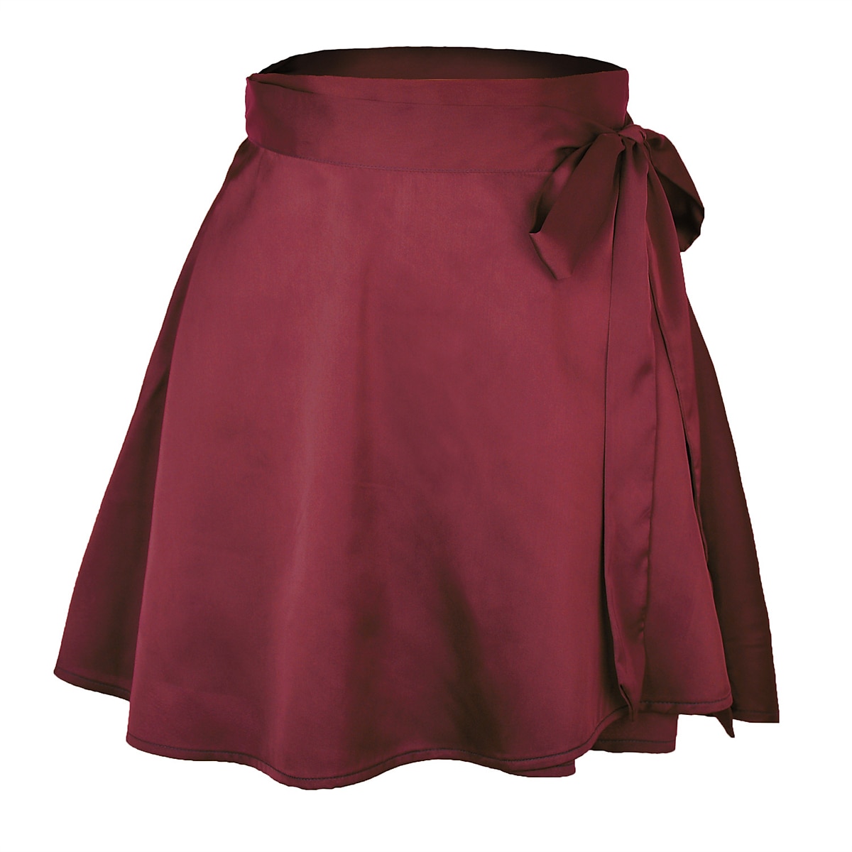 dammardi gras kjol en linje mini hög midja kjolar rosett enfärgad vardagshelg sommar satin mode casual vin svart-vit svart rosa karnevalstema 2026 - $27.99 –P9