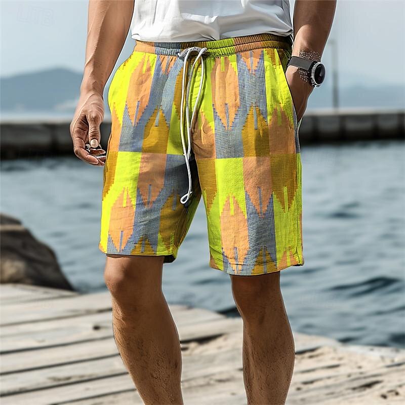 Geometrie Herren Resort 3D-gedruckte Boardshorts Badehose elastische Taille Kordelzug mit Netzfutter Aloha Hawaii-Stil Urlaub Strand S bis 3XL 2025 - $19.99 –P3