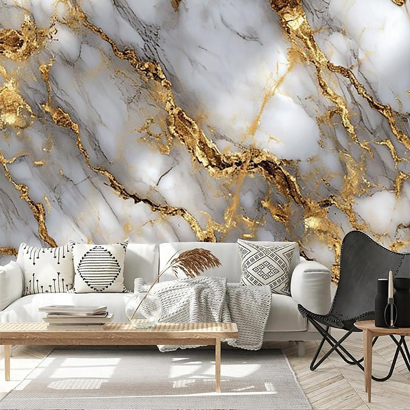 Removable Wallpaper,Marble shops Beige and Gold,Abstract Wall Mural,Self Adhesive or Vinyl