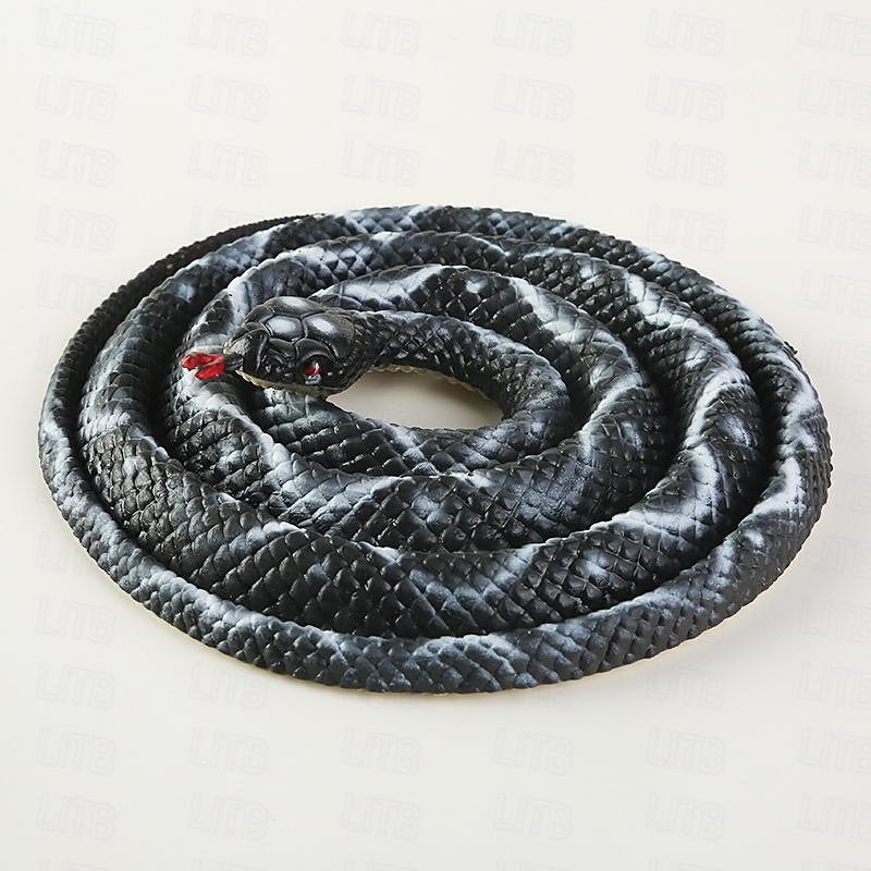 Realistic Fake Rubber Toy Snake Black Fake Snakes 49 Inch Long April Fool's Day Christmas Gift 2026 - $18.99 –P7