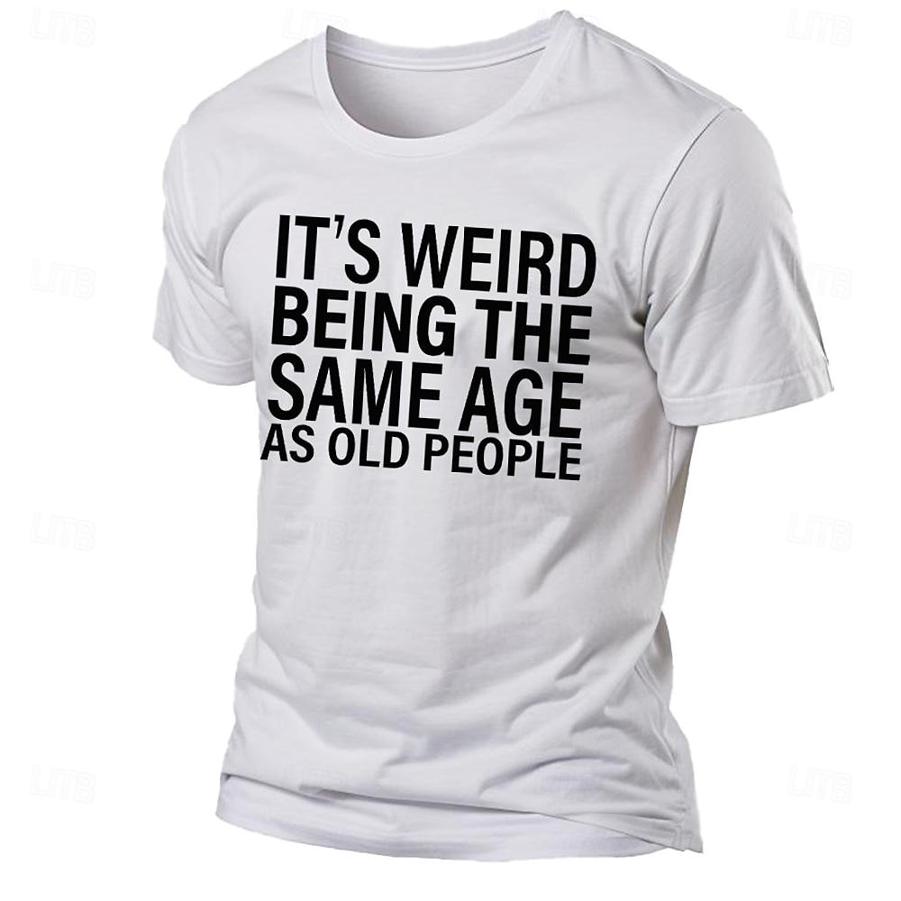 Homens Letra Estampas Abstratas Camiseta Camisetas gráficas Algodão Manga Curta Gráfico Camisa Preto Branco Rosa Camiseta confortável Ao ar livre Rua Roupas de estilistas de 2025 por $15.99 –P7